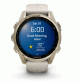 fēnix 8 – 43 mm, AMOLED - Sapphire, Soft Gold with Fog Gray/Dark Sandstone Silicone Band - 010-02903-11 - Garmin
